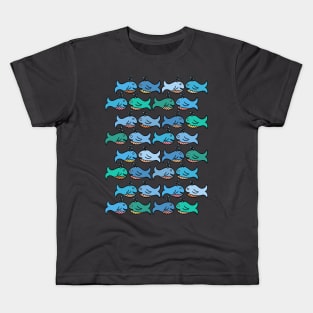 Cute and Colorful Whale Pattern Kids T-Shirt